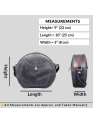 Crossbody Purse Buffalo Leather Hobo Women Semi Circle Zipper Blue Bag